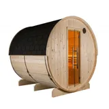 Harvia Sentiotec Kuusi 220 Fasssauna Aus Fichte Gartensauna Mit Dacheindeckung Ø 220 X 220 Cm