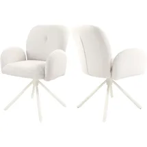 Tom Tailor Armlehnstuhl PEBBLE ARMCHAIR Stoff beige 2er Set
