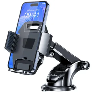 Beikell Handyhalterung Auto, 360° Drehbar Handyhalter für Autos mit EIN-Knopf-Release, Amaturenbrett & Glasscheibe KFZ Autohalterung, Kompatibel mit iPhone, Galaxy und andere Smartphone