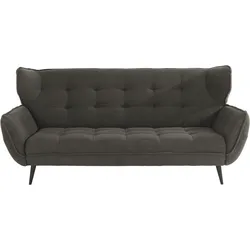 3-Sitzer LEONIQUE "Ariana", grün (hunter), B:221cm, 100% Polyester, Sofas, Big-Sofa bzw. stylischer Hochlehner