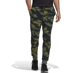 adidas Freizeit-Jogginghose Polar Fleece Nature Print lang grün Herren