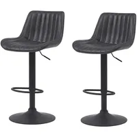 Hela Barhocker Sabine, Set drehbar,höhenverstellbar mit Gasdruckfeder,Vintage-Optik schwarz