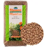 Blusana Blähton 50l Pflanzsubstrat für Hydrokultur | Ton-Granulat Körnung 8-16mm | Pflanzton Drainagematerial & Bodenauflockerung