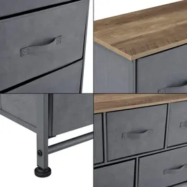 pro.tec Kommode 55 x 100 x 29 cm Grau/Holzfarben