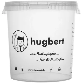 HUGBERT Gärbehälter Eimer, 15/17 L, Gärbehälter mit Skala + Deckel mit Bohrung