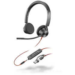 Poly Blackwire 3325 USB-C HS +3.5mmP +USB-C/A Headset