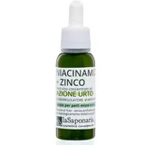 La Saponaria Niacinamid + Zink Serum, Vitamin B3, Anti-Aging, Fettige Haut, Akne, Vergrößerte Poren, Dermatologisch getestet, Natürlich, Vegan, Tierversuchsfrei, Recycelte Verpackung, Bio, 30ml