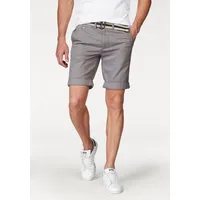 Bruno banani Chinoshorts, inklusive Gürtel, grau