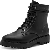 s.Oliver Damen Schnürstiefel ohne Absatz Bequem Vegan, Schwarz (Black), 39 EU