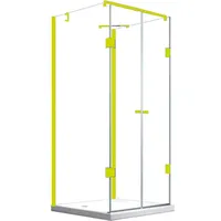 Buylando Emma Komplettdusche 100 x 180 cm rechts Duschkabine Gold/Transparent
