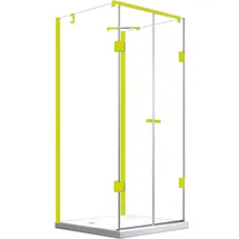 Buylando Emma Komplettdusche 100 x 180 cm rechts Duschkabine Gold/Transparent