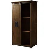 MASSIVMOEBEL24.DE Schwebetürenschrank Mango 100 x 190 x 60 cm Braun