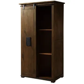 MASSIVMOEBEL24.DE Schwebetürenschrank Mango 100 x 190 x 60 cm Braun