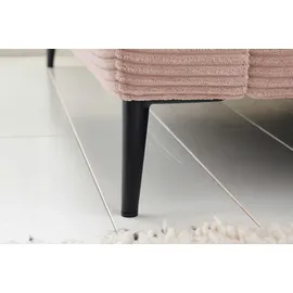 KAWOLA Ecksofa Cara Cord Recamiere rechts rosa