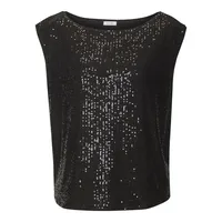LASCANA Paillettenshirt Damen schwarz Gr.32/34