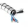 InLine Kabelkanal flexibel, vertikal für Tische, 2 Kammern, 0,80m, silber