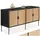 Tectake Sideboard Juna 150 x 77 x 47 cm Schwarz/Braun