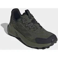 Wanderschuh ADIDAS TERREX "TERREX TRAILMAKER 2.0 LEATHER", Gr. 41, night cargo, night cargo, core schwarz, Leder, Textil, sportlich, Schuhe, aus Leder