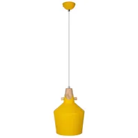 Nowa Esszimmerleuchte Hängeleuchte Pendelleuchte Retro 1xE27 holzoptik Metall gelb