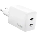 Aqiila W2 USB-Ladegerät 45W Innenbereich, Steckdose Ausgangsstrom (max.) 3A USB-C® Anzahl Ausgäng