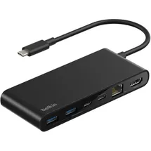 Belkin CONNECT USB-C 8-in-1 Hub Dual USB-C Ports schw.INC024hqBK