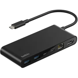 Belkin CONNECT USB-C 8-in-1 Hub Dual USB-C Ports schw.INC024hqBK