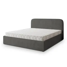 masseno Polsterbett, Grau, Holz, 140x200 cm, Schlafzimmer, Betten, Polsterbetten