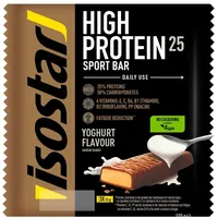 ISOSTAR – High Protein Riegel 25 Joghurt – Energie-Riegel für Sportler mit Kohlenhydraten, Quelle für Vitamin B1, B2, B6, C, E & PP, Snack für Laufen, Radfahren & Trailrunning – 3x35 g