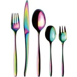 Mäser Besteck-Set, Edelstahl Nigran Mehrfarbig
