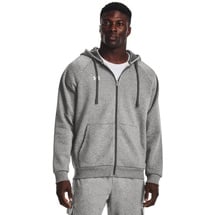 Under Armour Rival Fleece Kapuzenjacke Herren 025 castlerock light heather/white XS