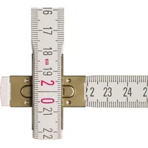 Stabila Type 1607 W, 2 m, weiß, metrische Skala, mit Winkeleinteilung