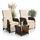 MuCoLa - Gartenset 2 Sessel und Tisch Polyrattan Lounge Garnitur Gartenmöbel Stuhl Sitzgruppe Essgruppe Braun