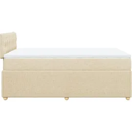 vidaXL Boxspringbett 120 x 200 cm Creme