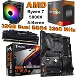 AMD Ryzen 7 5800X Bundle Gigabyte B550 Aorus Elite V2 32GB DDR4 3200MHz + Kühler