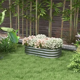 Outsunny Hochbeet 105 x 62 x 30 cm Silber