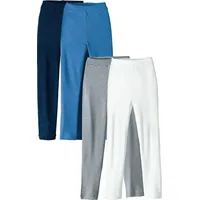 HIS H.I.S. Lange Unterhose 4 er-Pack marine, grau-meliert, weiß,