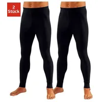 CLIPPER Lange Unterhose Packung, 2 Stk. aus weichem Single Jersey Clipper schwarz,