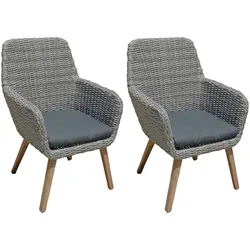 Gartensessel GARDEN PLEASURE "RAPALLO", grau, B:70cm H:96cm T:68cm, Sessel