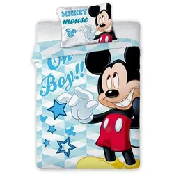 Bettwäsche Kinder Disney Mickey Mouse 100x135cm + 40x60cm, 100% Baumwolle