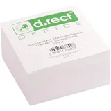 D.RECT Zettelklotz Notizklotz Ersatzpapier (für Zettelbox) | 85x85x40mm circa 350 blatt Weiß