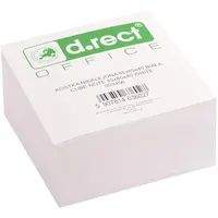 D.RECT Zettelklotz Notizklotz Ersatzpapier (für Zettelbox) | 85x85x40mm circa 350 blatt Weiß