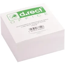 D.RECT Zettelklotz Notizklotz Ersatzpapier (für Zettelbox) | 85x85x40mm circa 350 blatt Weiß