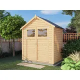 Gartenhaus Sylta 1 14 mm natur Gerätehaus Geräteschuppen Holz Satteldach