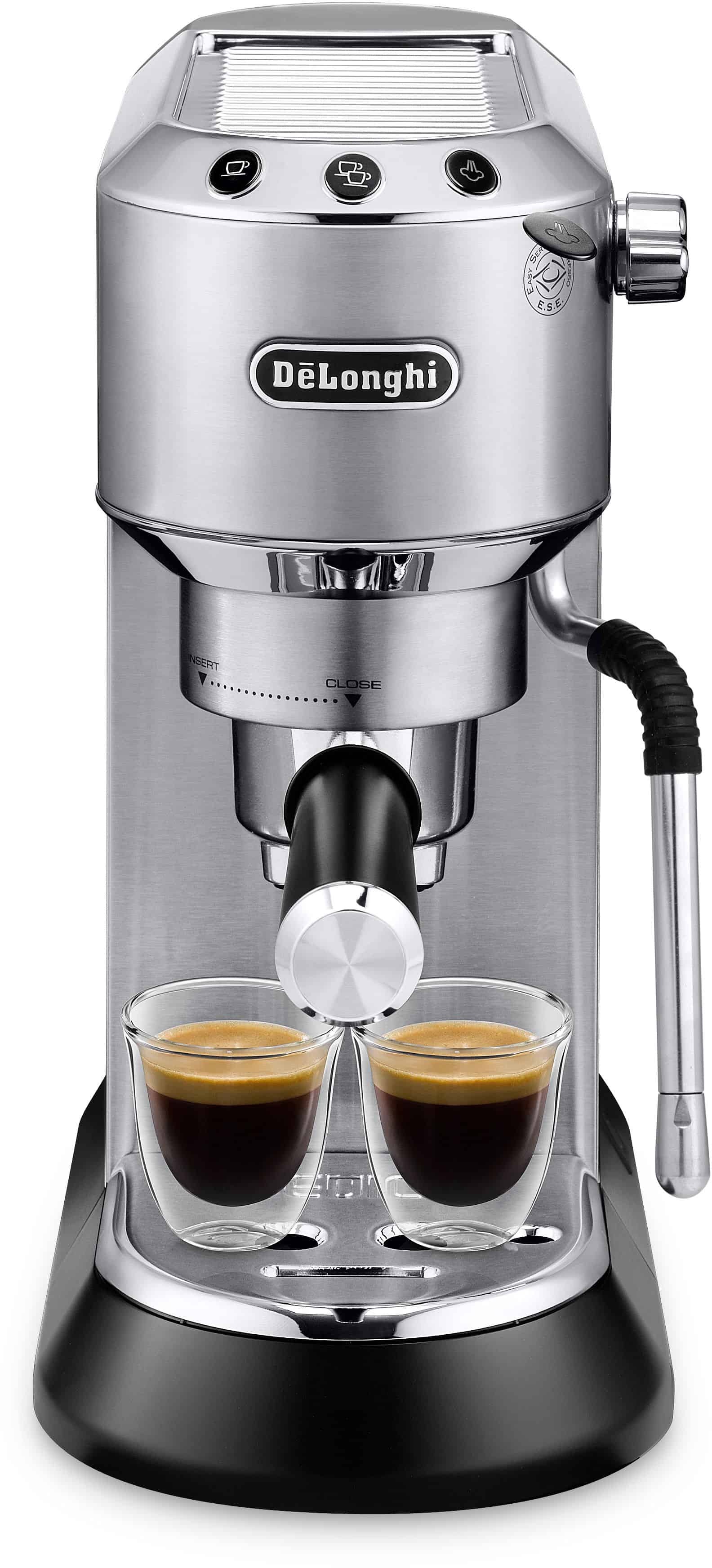 EC885.M Dedica Arte Siebträger Kaffeemaschine 15 bar 1300 W (Silber) (Versandkostenfrei)