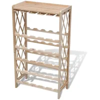 vidaXL Weinregal 25 Flaschen Massivholz 25-tlg. Braun