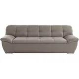 DOMO collection 3-Sitzer DOMO COLLECTION "Lagoa, moderne Sitzheftung, bequem und komfortabel", braun (schlamm), B:232cm H:76cm T:96cm, Sofas, frei im Raum stellbar, in großer Farbauswahl