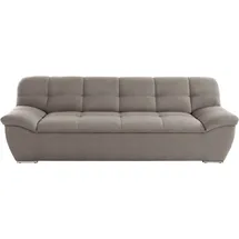 DOMO collection 3-Sitzer DOMO COLLECTION "Lagoa, moderne Sitzheftung, bequem und komfortabel", braun (schlamm), B:232cm H:76cm T:96cm, Sofas, frei im Raum stellbar, in großer Farbauswahl