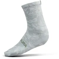 Endura Grid Floral Ltd Print Sock Mains Grey, S-M
