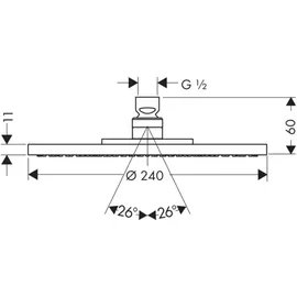 Axor Starck Ø 240 mm DN15 chrom