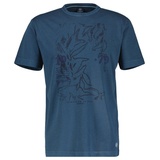 LERROS T-Shirt »LERROS Herren-T-Shirt mit Brust-Print«, blau